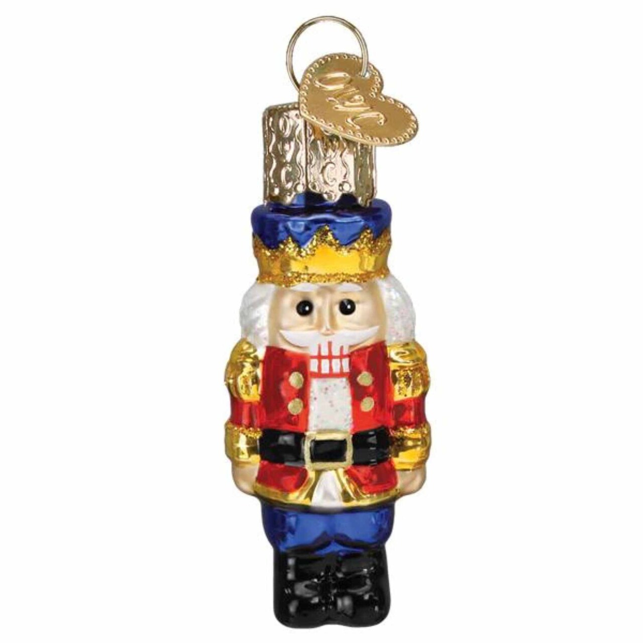Old World Christmas 2.0 Inch Mini Nutcracker Soldier Tree Ornament , Gumdrops Collection Wooden King